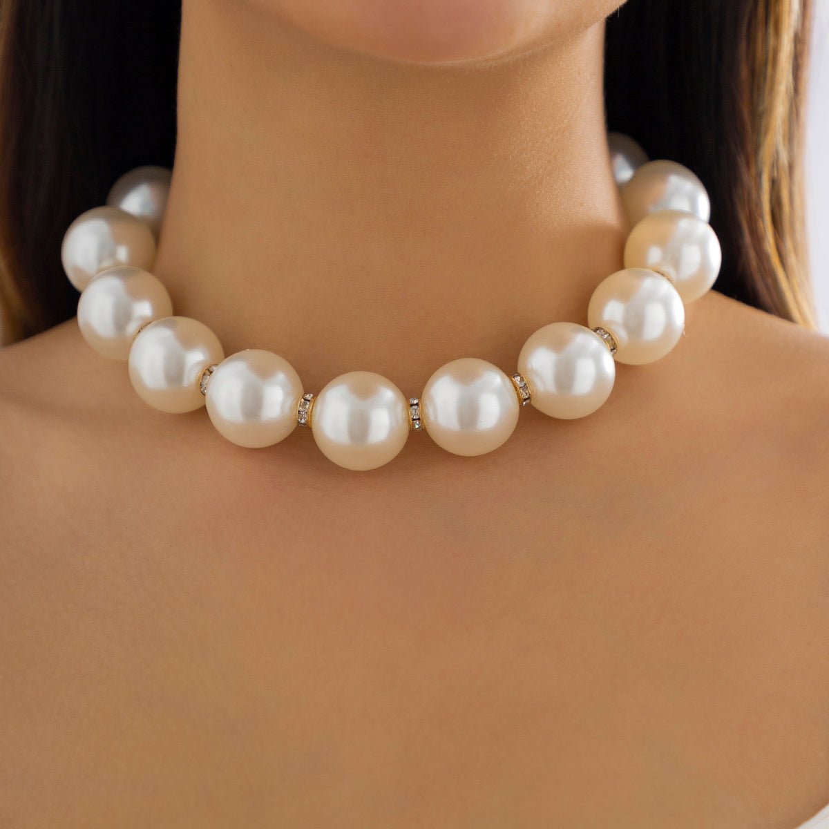 Zenith Chunky Pearl Beads Necklace - Voisson